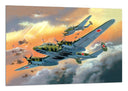 Cuadro aviones antiguos, guerra, animado, aviacion