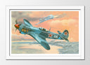 Cuadro enmarcado blanco aviones antiguos, guerra, animado, aviacion