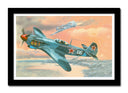 Cuadro enmarcado negro aviones antiguos, guerra, animado, aviacion