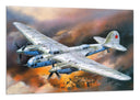 Cuadro aviones antiguos, guerra, animado, aviacion