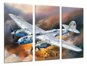Tríptico aviones antiguos, guerra, animado, aviacion