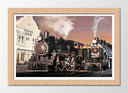 Cuadro enmarcado natural Estacion de Tren, Trenes Antiguos
