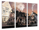 Tríptico Estacion de Tren, Trenes Antiguos