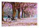 Cuadro Camino Bosque en Otono, Camino de Flores Rosas,naturaleza