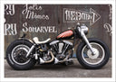 Lámina Moto Custom vintage, Moto Antigua