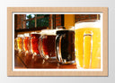 Cuadro enmarcado natural jarras de cerveza diferentes graduaciones