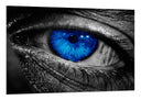 Cuadro ojo azul intenso hombre blanco y negro