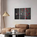 Estancia amor vintage, tenedores, corazones rojos