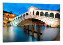 Cuadro puente en venecia por la noche, italia