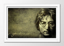 Cuadro enmarcado blanco Los Beatles, John Lennon