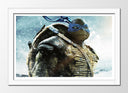 Cuadro enmarcado blanco las tortugas ninja, donatello, azul, tortuga