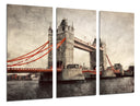 Tríptico ciudad de londres, london bridge vintage