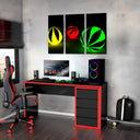 Estancia bolas color neon con simbolo de cannabis