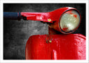 Lámina Motocicleta Vespa Vintage Roja