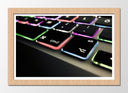 Cuadro enmarcado natural teclado de ordenador gammer