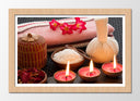 Cuadro enmarcado natural oriental, masaje, spa ,relajacion, velas, meditacion, zen