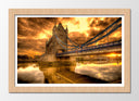 Cuadro enmarcado natural london bridge vintage, atardecer