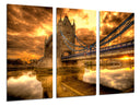 Tríptico london bridge vintage, atardecer