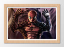 Cuadro enmarcado natural spiderman, venon, marvel, superheroe, villano