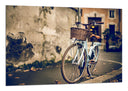 Cuadro bicicleta vintage, antiguo, sepia, ciudad