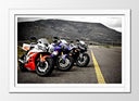 Cuadro enmarcado blanco Motos de Carreras Yamaha, Carretera