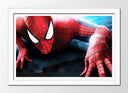 Cuadro enmarcado blanco spiderman, superheroe, marvel