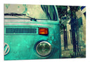 Cuadro furgoneta Volkswagen antigua, retro, vintage, azul