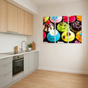 Estancia pastelitos de colores, cup-cakes, dulce, postre