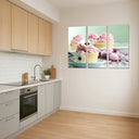 Estancia pastelitos, cup-cakes, colores suaves, dulce, postre