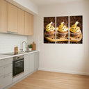 Estancia pastelitos, cup-cakes, colores marrones, dulce, postre