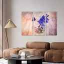 Estancia imagen flor morada en vaso relaz con mariposa,zen,spa