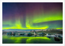 Lámina Aurora Boreal, Cielo Verde,naturaleza