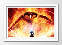 Cuadro enmarcado blanco Balrog, Gandalf El señor de los Anillos