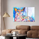 Estancia mandala de gato, abstracto