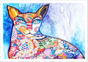 Lámina mandala de gato, abstracto
