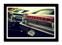 Cuadro enmarcado negro Vehiculo vintage, Ford Galaxy
