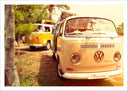 Lámina Furgoneta Volkswagen Vitage, Hippie