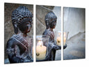Tríptico buda oreintal ,decoracion, velas ,relajacion ,meditacion ,zen