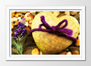 Cuadro enmarcado blanco Corazon Romantico, Piedra Bonita, Lavanda