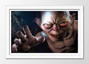 Cuadro enmarcado blanco Gollum, Smigol El señor de los Anillos