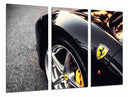 Tríptico Coche Ferrari Negro