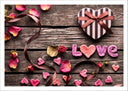 Lámina Amor Vintage, Love, Corazones