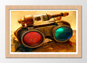Cuadro enmarcado natural Camara Fotografica Vintage , sepia