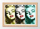 Cuadro enmarcado natural Marilyn Monroe
