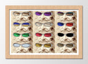 Cuadro enmarcado natural Salvador Dali, gafas de colores