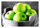 Lámina bodegon manzana verde, fruta
