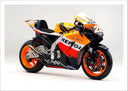 Lámina Moto Honda, Dani Pedrosa, Naranja