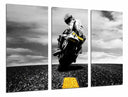 Tríptico Moto de Carretera, Motorista , Amarillo