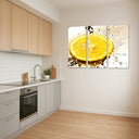 Estancia limon con agua, amarillo, citrico