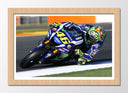 Cuadro enmarcado natural Moto Valentino Rossi, Motorista, Yamaha, Carretera